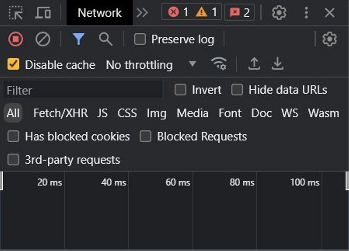 Guide to Temporarily Disabling Cache in the Browser with DevTools ⚙