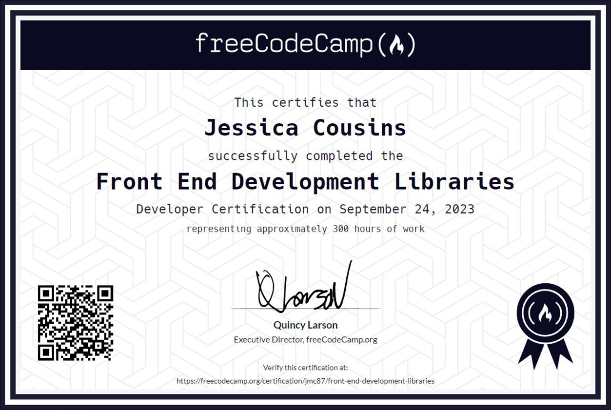 Certificate in Front End Development Libraries